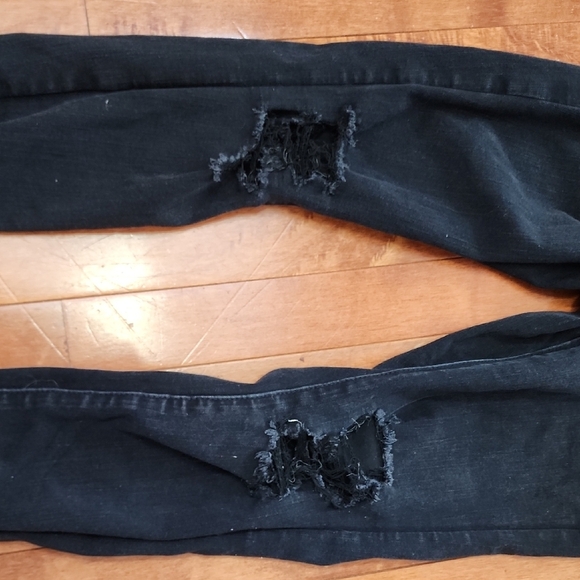 American Eagle Black Cropped Pants Ankle Length - Picture 4 of 7